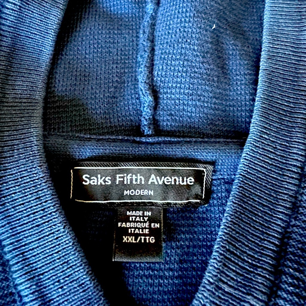 Saks fifth avenue blue hoodie XXL